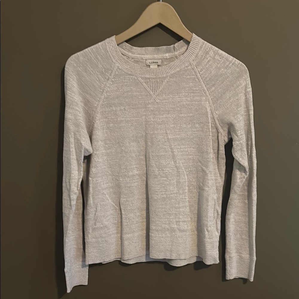 L.L. Bean Heather Gray Crewneck Sweater